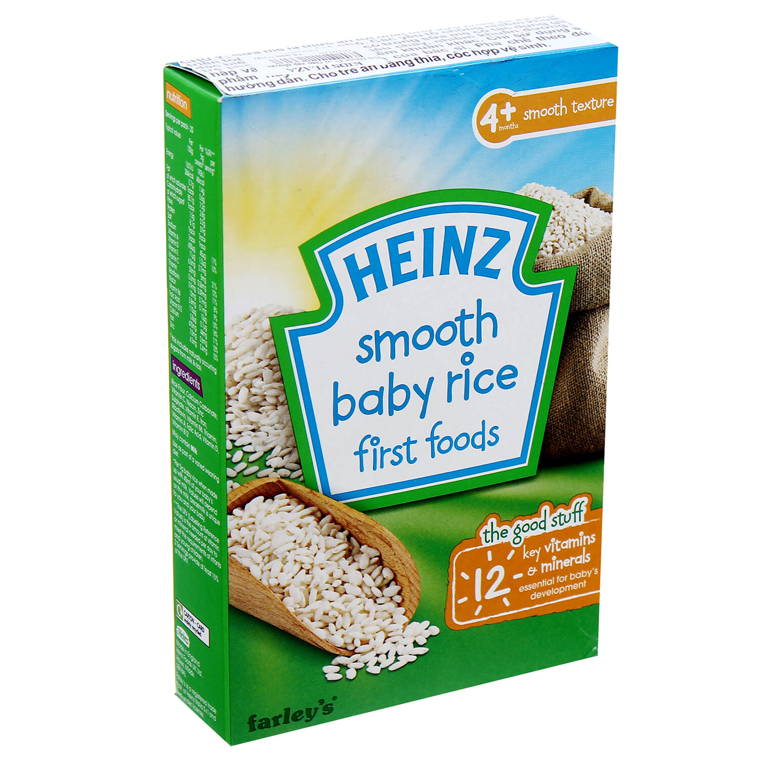  Bột ăn dặm Heinz Anh 4  vị gạo xay nhuyễn