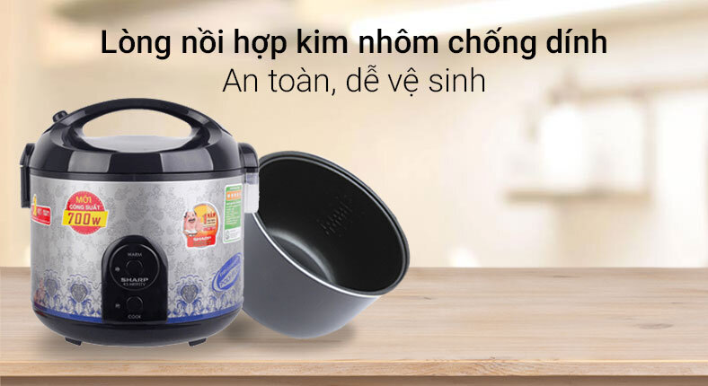 Nồi cơm điện Sharp 1.8 lít KS-NR19STV