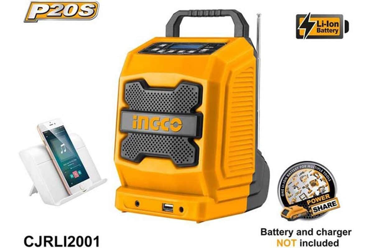 Radio công trường pin 20V INGCO CJRLI2001
