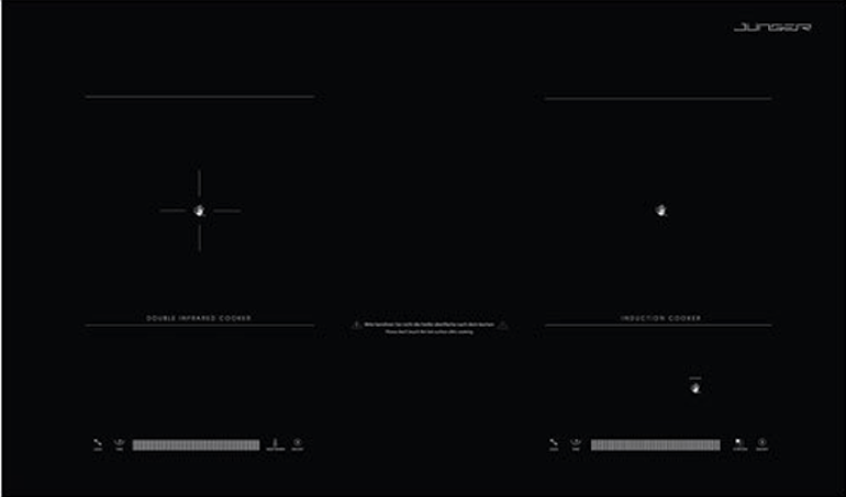 Bếp từ Junger nkd-22 với thiết kế có thể lắp đặt âm hay để nổi, tiết kiệm diện tích không gian căn bếp.