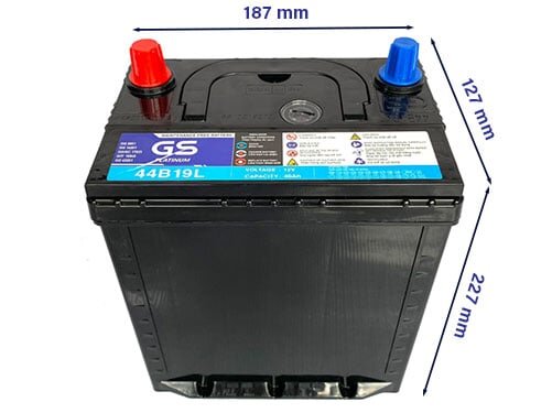 Kích thước ắc quy GS   Ắc quy GS