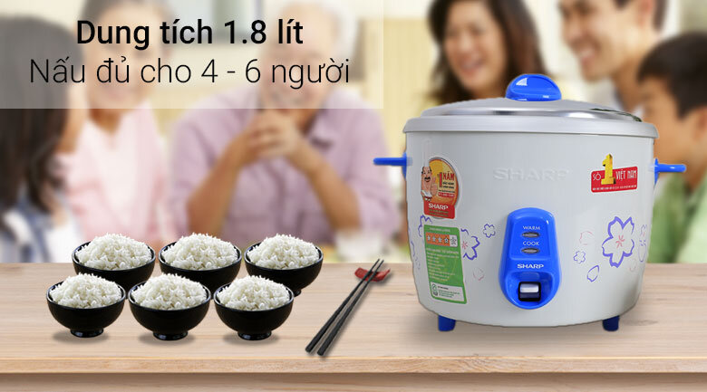 Nồi cơm nắp rời Sharp KSH-N219V 1.8 lít