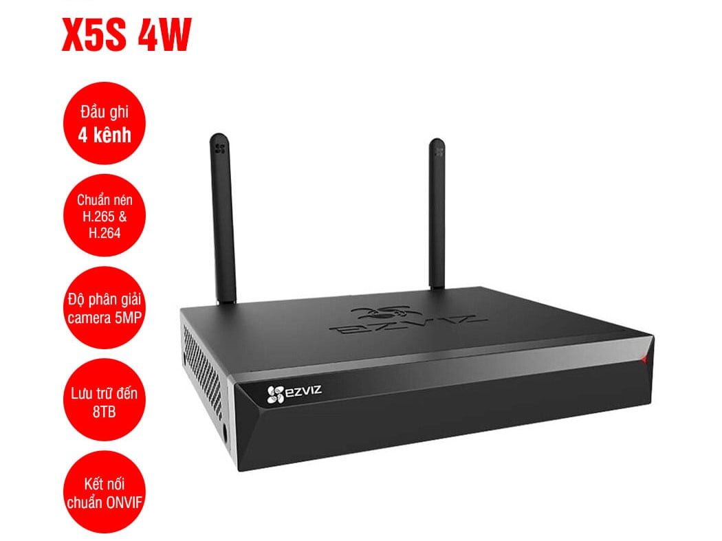 Đầu ghi không dây 4 kênh Ezviz X5S 4W