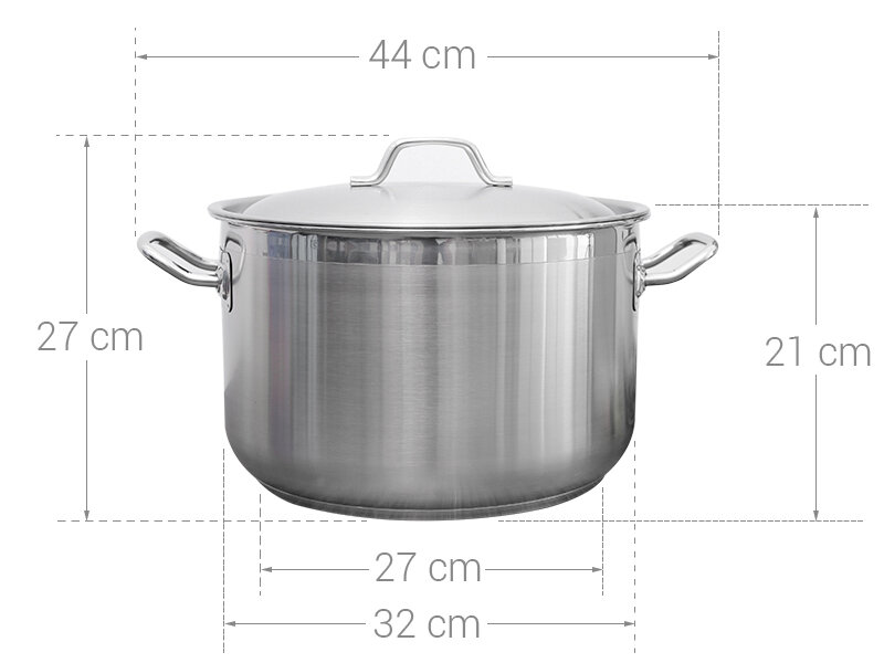 Nồi inox 3 đáy 32 cm Fivestar N32-3D Nồi inox 3 đáy 32 cm Fivestar N32-3D