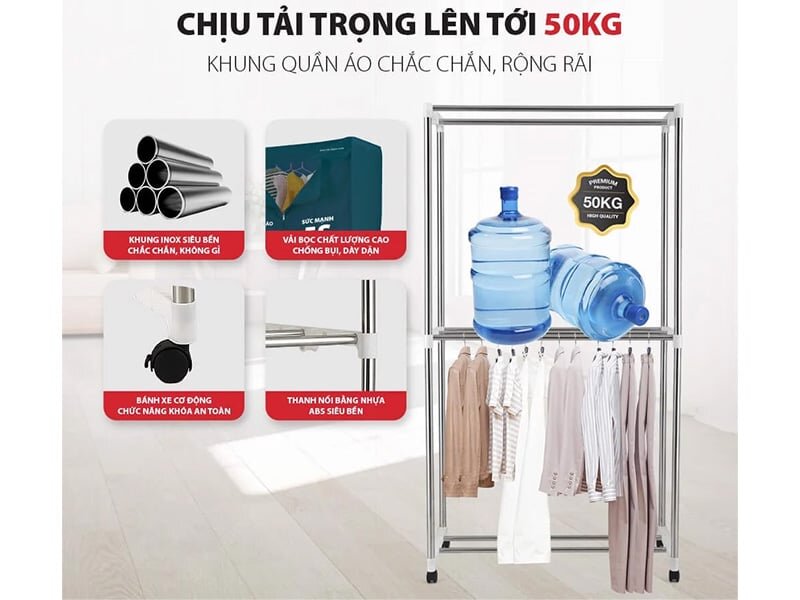 Hệ thống khung đỡ của tủ sấy Saiko CD-2300 được làm từ chất liệu inox bền bỉ, chắc chắn