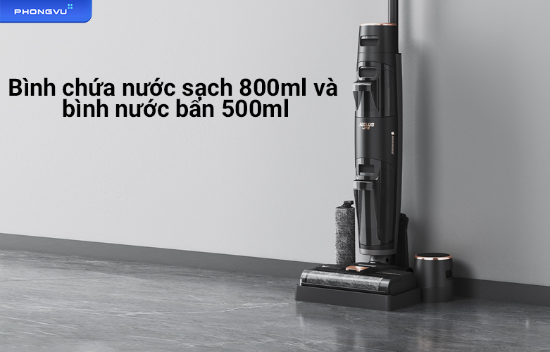 Máy hút bụi lau nhà Viomi Cyber | Bình chứa nước sạch và nước bẩn