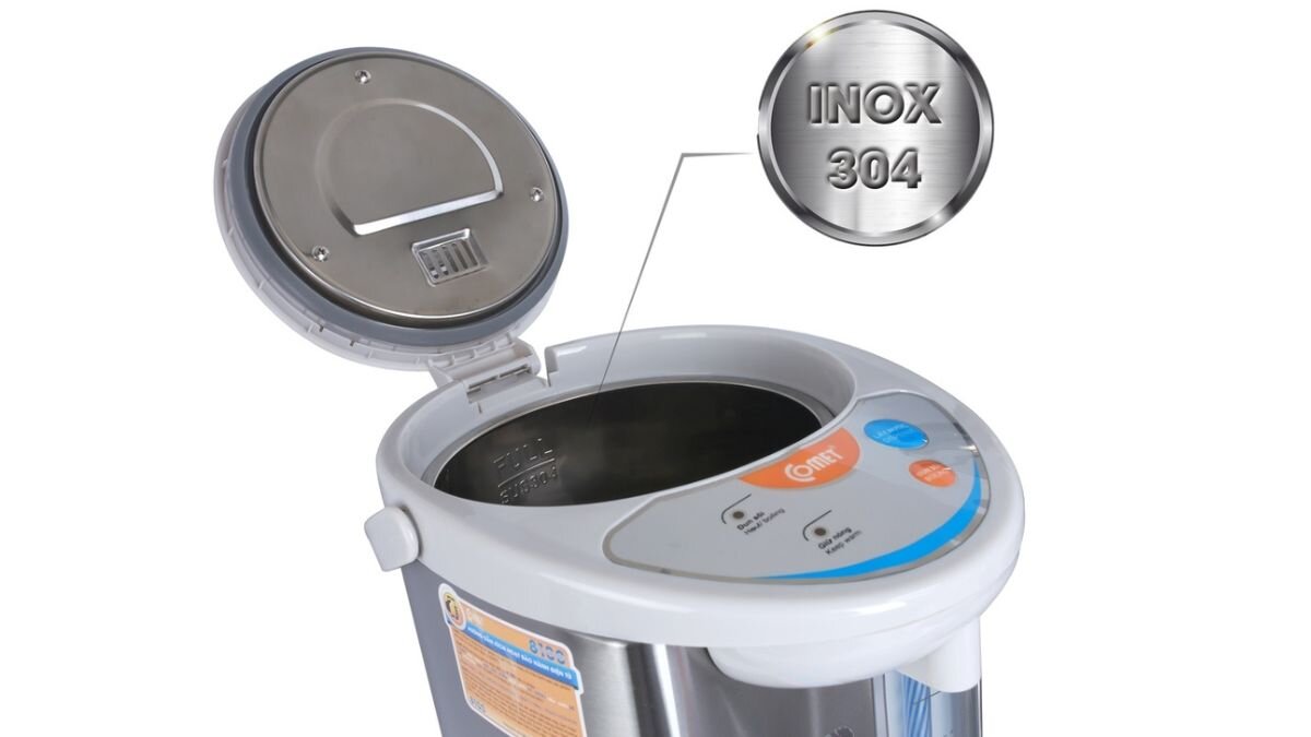 Ruột bình bằng inox cao cấp không gỉ 304