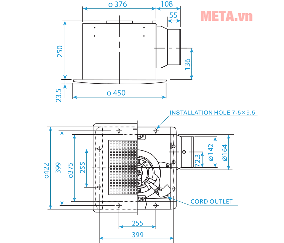 Hình ảnh kích thước lắp đặt