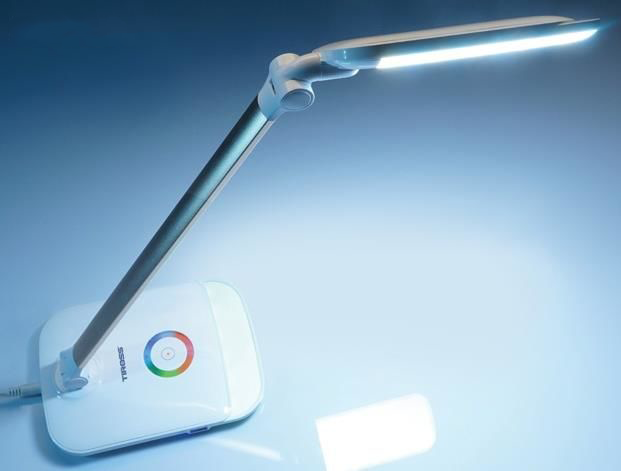 Đèn bàn cảnh ứng ba màu ánh sáng Tiross 6W TS1805 màu đồng