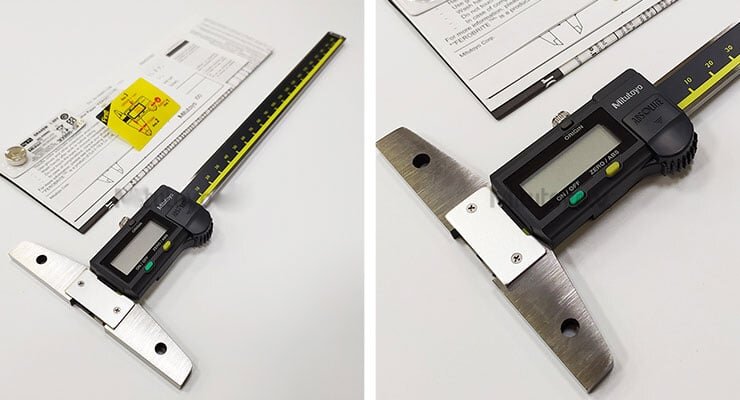 Thước đo độ sâu điện tử có màn hình LCD cỡ lớn Thước đo độ sâu điện tử