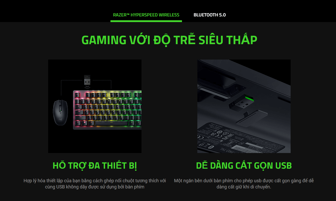 Bàn phím game không dây Razer DeathStalker V2 Pro Wireless Low Profile Optical (RGB/USB/Linear Red sw) (RZ03-04360100-R3M1) 6