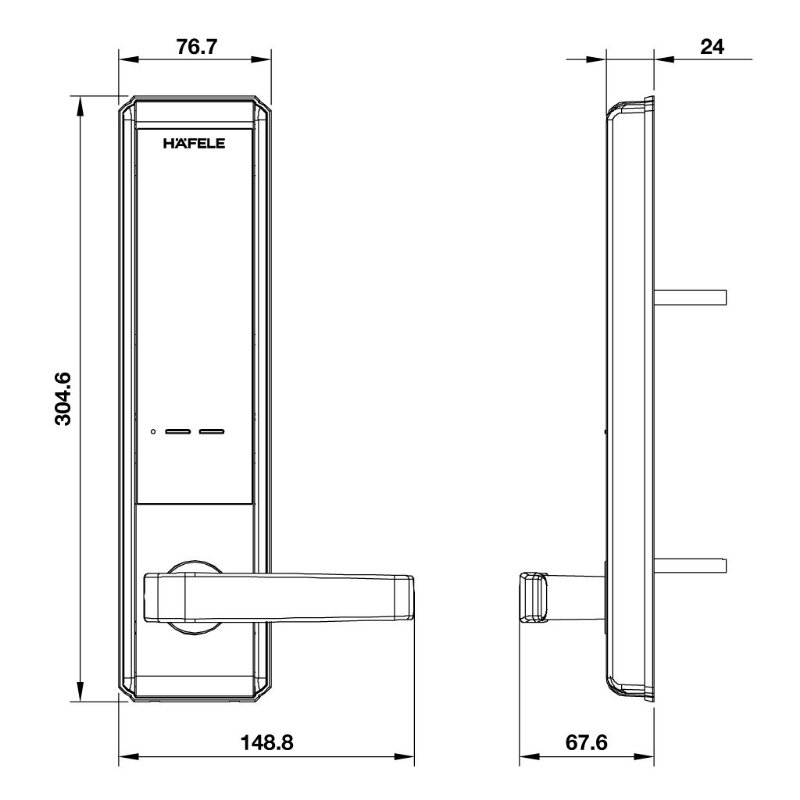 Khóa điện tử Hafele EL7200-TC 912.05.714