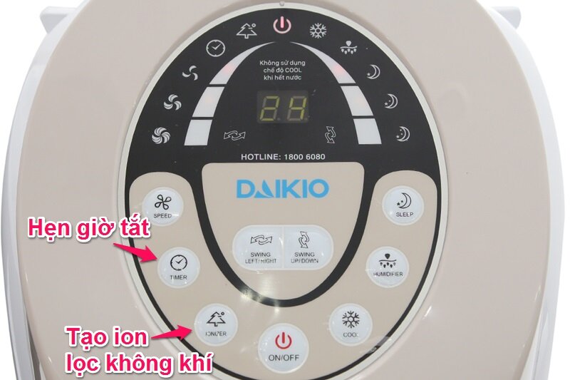 Máy làm mát không khí Daikio DK-1500B Máy làm mát không khí Daikio DK-1500B