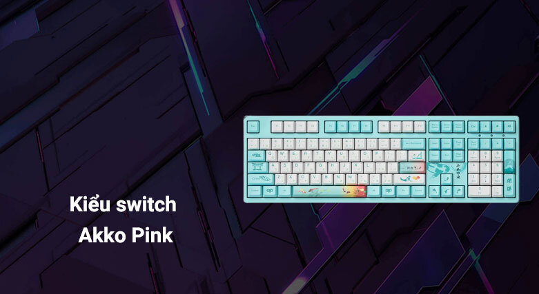 Akko 3108 v2 Monet's Pond (Akko Pink switch V2) | Bàn phím cơ Akko 3108 v2 Monet's Pond