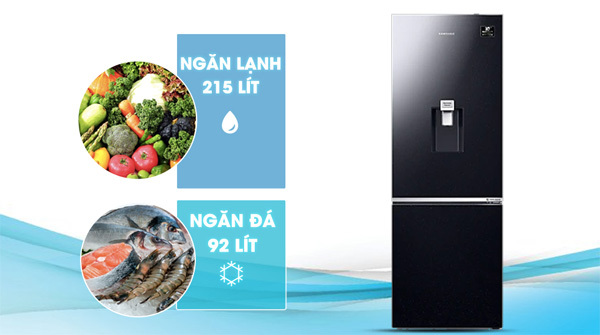 Dung tich lớn Tủ lạnh Samsung Inverter 307 lít RB30N4190BU/SV Mới 2021