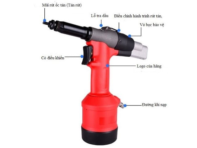 Cấu tạo của súng rút ốc tán Rocol RL-0312 Cấu tạo của súng rút ốc tán Rocol RL-0312