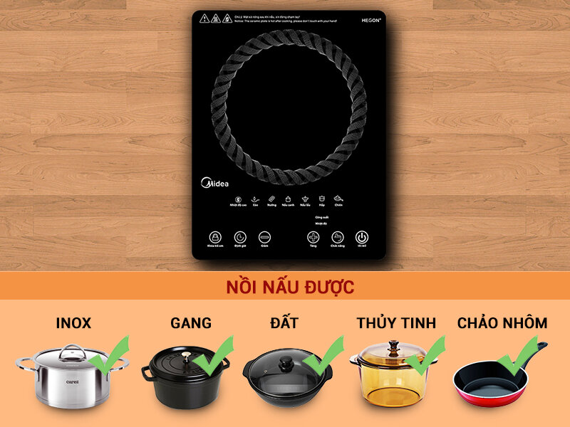 Bếp hồng ngoại Midea MIR-T2015DC Bếp hồng ngoại Midea MIR-T2015DC