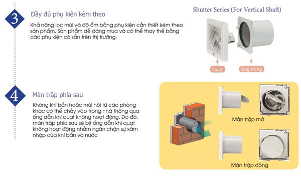 Quạt thông gió nhà tắm KDK 10EGSA Quạt thông gió nhà tắm KDK 10EGSA