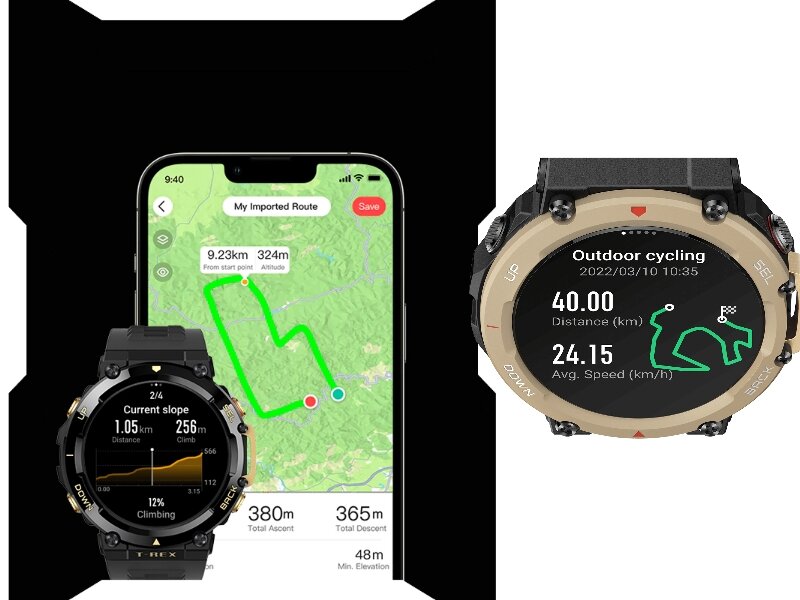 Đồng hồ thông minh Amazfit T-Rex 2 theo dõi sức khỏe