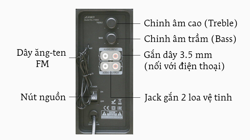 Loa Vi Tính Bluetooth Fenda F380X - 2.1