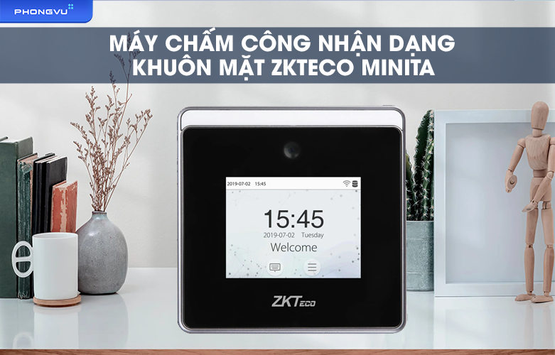 Máy chấm công nhận dạng khuôn mặt ZKTeco MiniTA