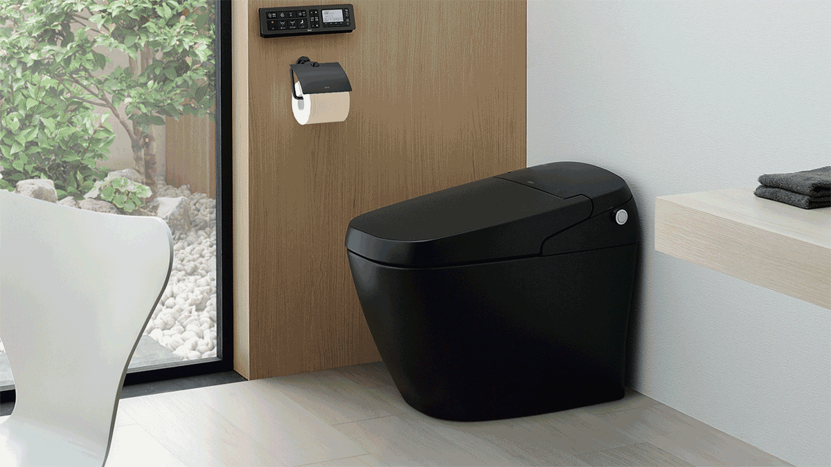 Bồn cầu điện tử INAX Satis G AC-G216VN đen sang trọng