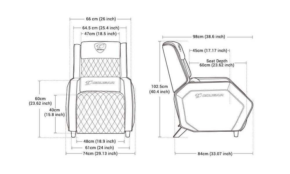 Ghế Sofa Gaming Cougar Ranger S Black ảnh 7