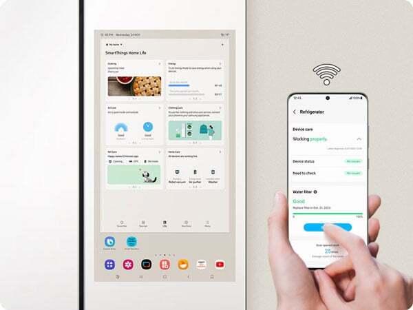 Samsung Inverter 636 lít Multi Door Bespoke RF65DB990012SV có tính năng SmartThings Samsung Inverter 636 lít Multi Door Bespoke RF65DB990012SV có tính năng SmartThings