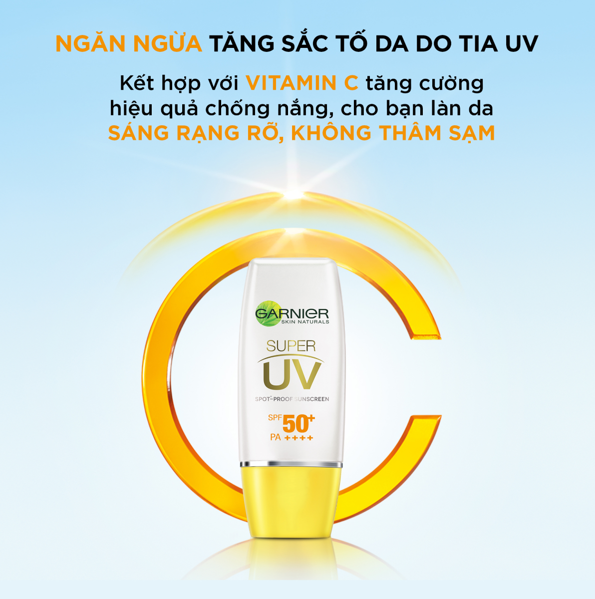 Kem Chống Nắng Garnier Làm Sáng Da Mịn Lì, Kiềm Dầu 