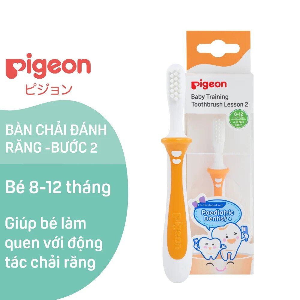 Bàn chải đánh răng Pigeon bước 2 (Màu cam)