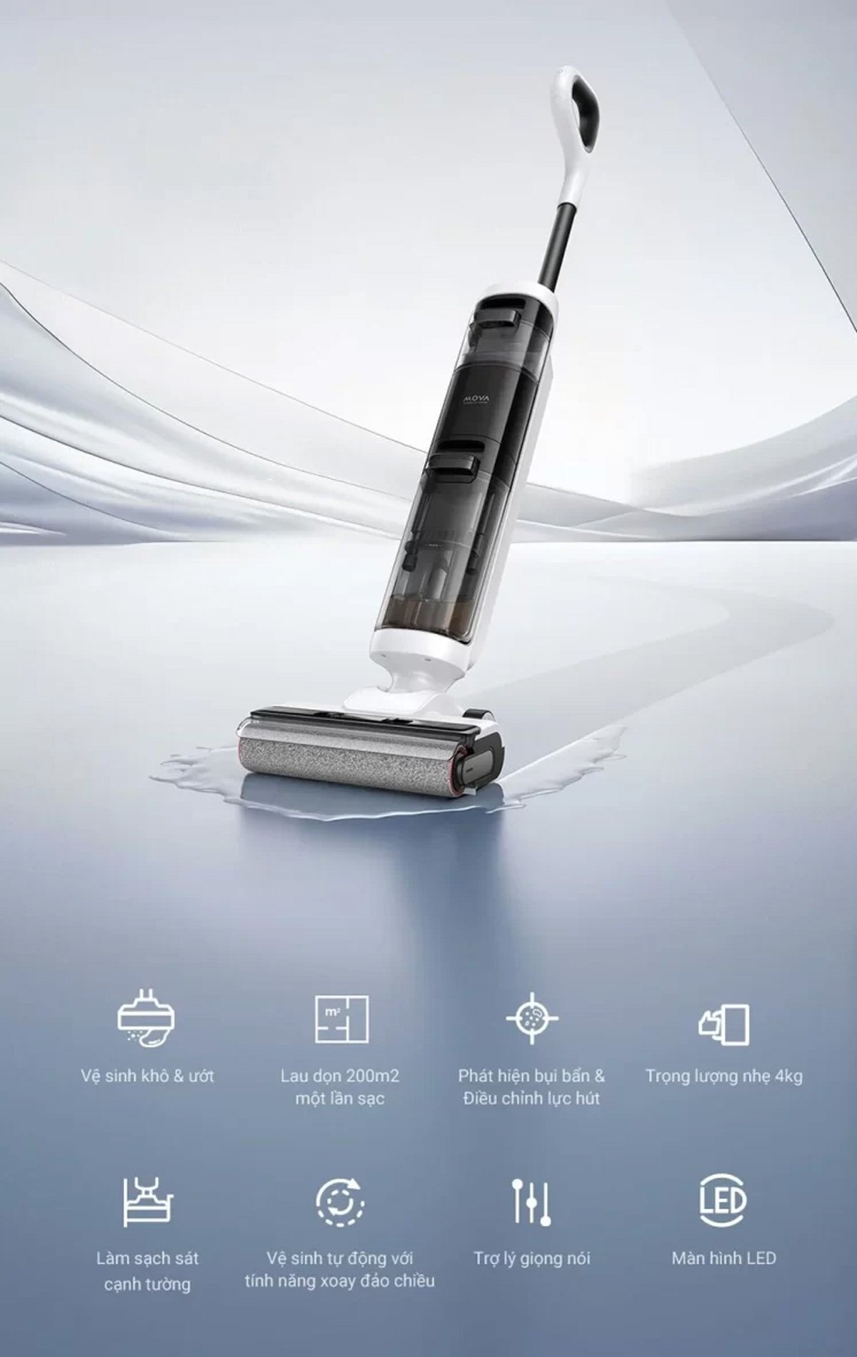Máy hút bụi lau sàn khô và ướt đa năng Mova K20
