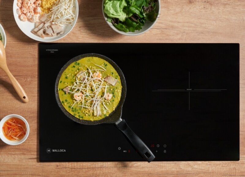 Bếp Điện Từ Âm 2 Vùng Nấu Malloca MH-732 ER