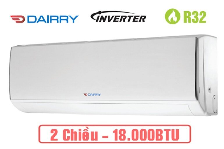 Điều hòa Dairry 18000BTU 2 chiều inverter i-DR18UVH gas R-32 3 Điều hòa Dairry 18000BTU 2 chiều inverter i-DR18UVH gas R-32