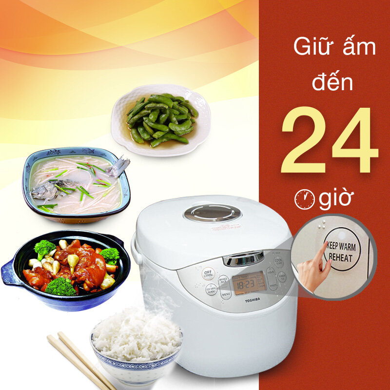 Nồi cơm điện ToshiBa 1.8 lít RC-18NAF(W)VN Nồi cơm điện ToshiBa 1.8 lít RC-18NAF(W)VN