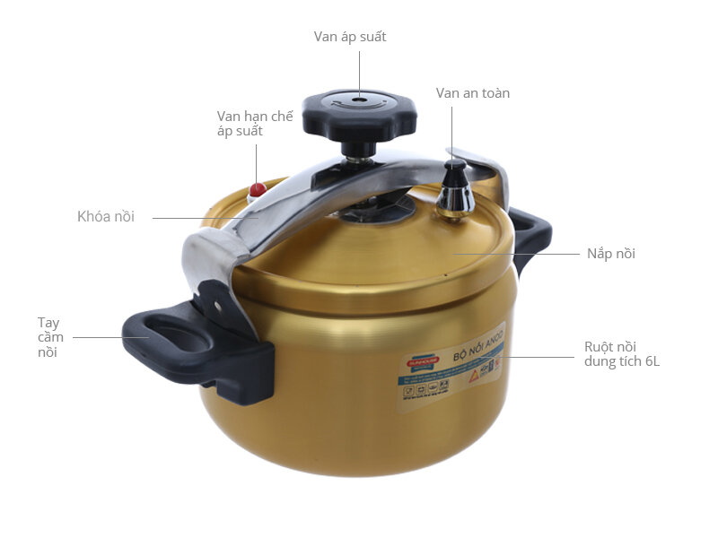 Nồi áp suất cơ Sunhouse SHA8504 5 lít Nồi áp suất cơ Sunhouse SHA8504 5 lít