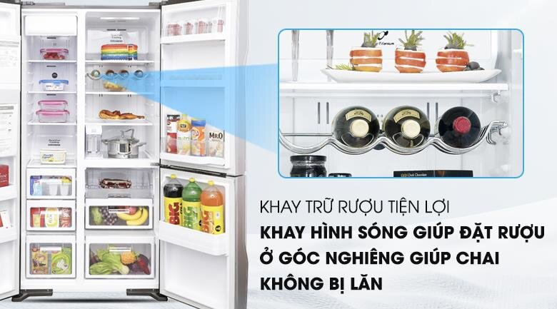 Tủ lạnh SBS 3 cánh HITACHI R-FM800GPGV2X (MIR) - 584 Lít