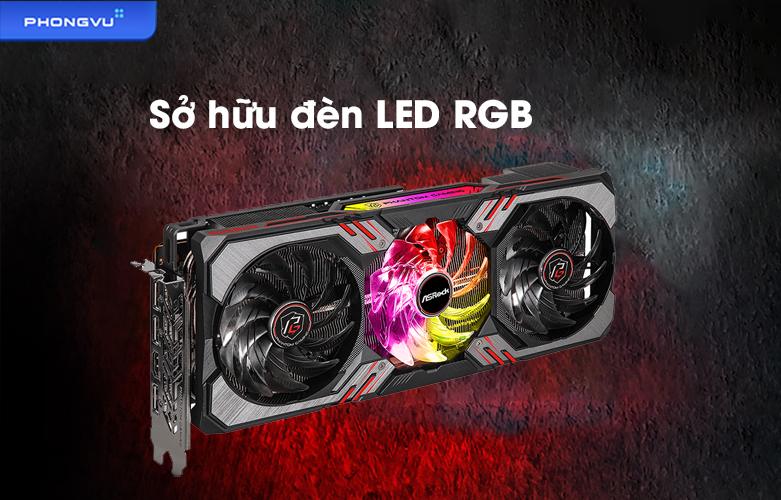 Card màn hình ASROCK RX 6700 XT Phantom Gaming D | Sỡ hữu đèn led RGB