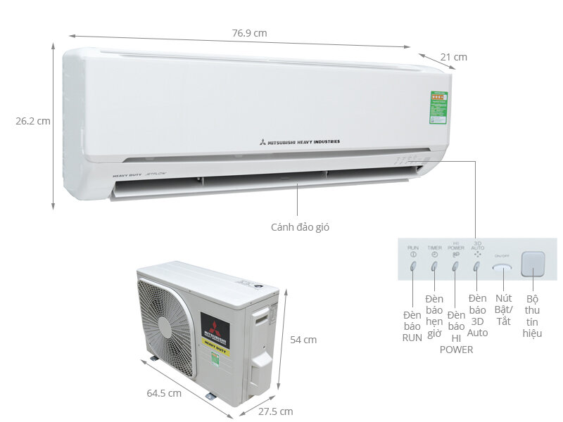 Máy lạnh Mitsubishi Heavy 1.5 HP SRK13CRS-S5 Máy lạnh Mitsubishi Heavy 1.5 HP SRK13CRS-S5