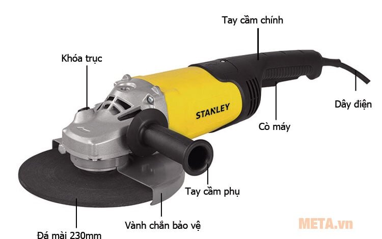 Cấu tạo máy mài góc