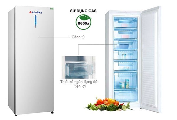  Tủ đông đứng 6 ngăn Alaska IF-25 (250 lít)