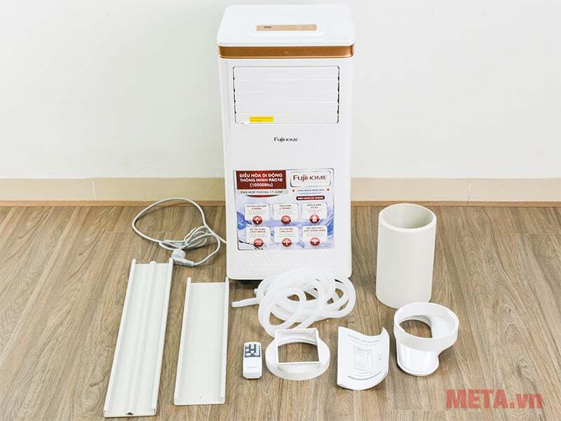 Bộ sản phẩm máy lạnh di động FujiHome PAC10 Máy lạnh di động FujiHome PAC10