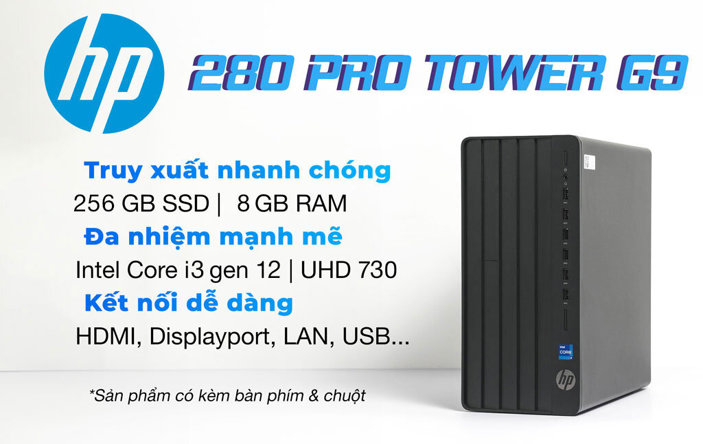 PC HP Pro Tower 280 G9 PCI AM3N8AT hoạt động bền bỉ, ổn định