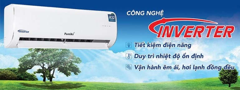 Điều hòa Funiki Inverter 9000 BTU 2 chiều HIH09TMU gas R-32 2 Điều hòa Funiki 9000BTU 2 chiều HIH09TMU inverter, R32