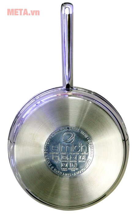 Chảo xào inox trơn KOMPLET Elmich 2353139 28cm (không chống dính)