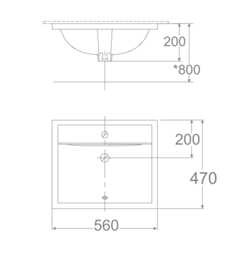 Bản vẽ kỹ thuật chậu rửa mặt lavabo âm bàn AMERICAN STANDARD WP-0451