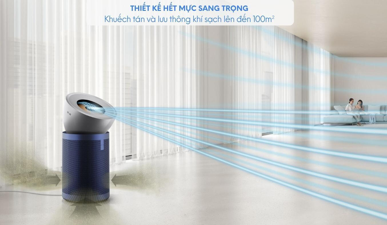Máy lọc không khí Dyson Purifier Big + Quiet Formaldehyde BP03 BNK/DBU khuếch tán khí lên đến 100m²