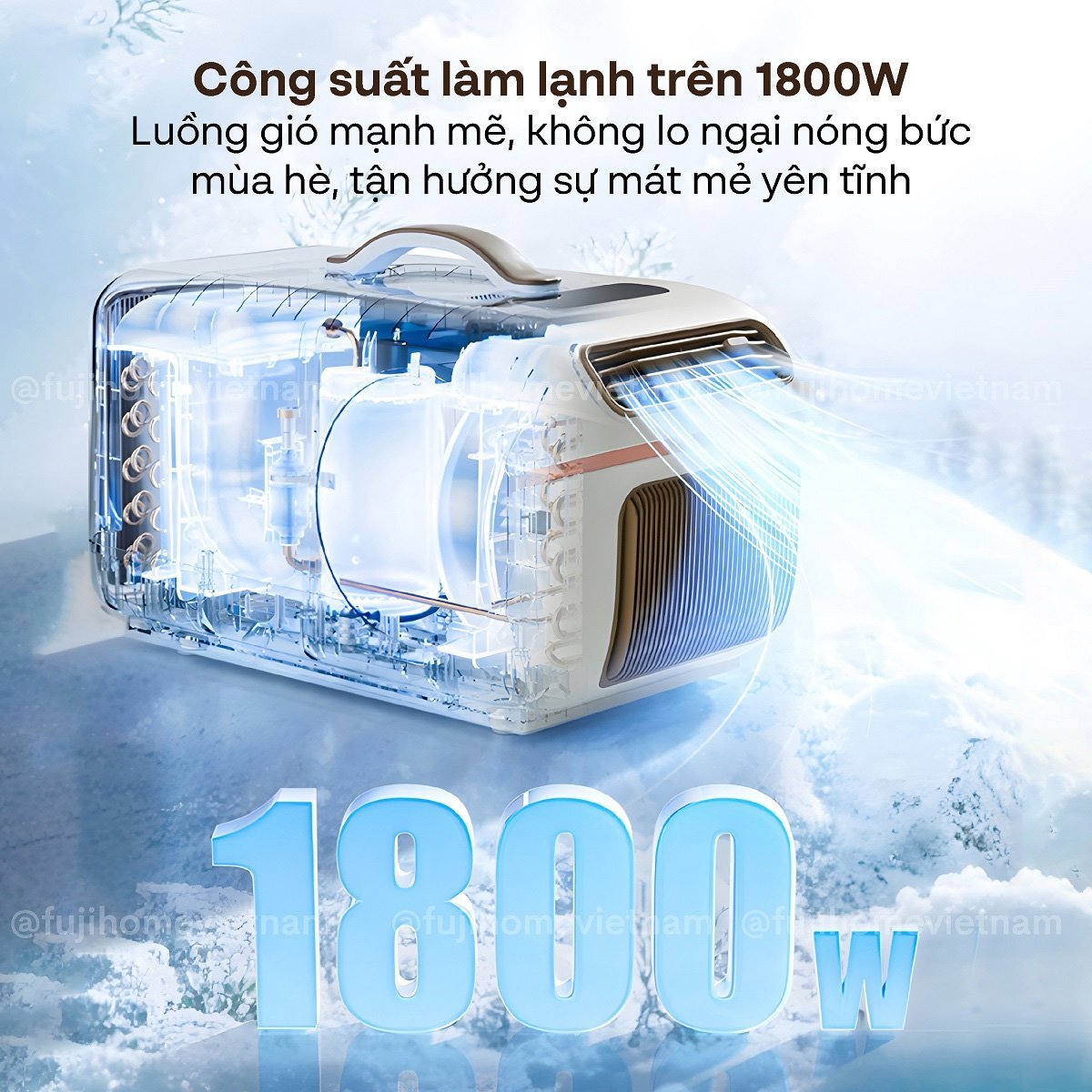 Công suất ổn định, làm lạnh hiệu quả Điều hòa Fujihome PAC05