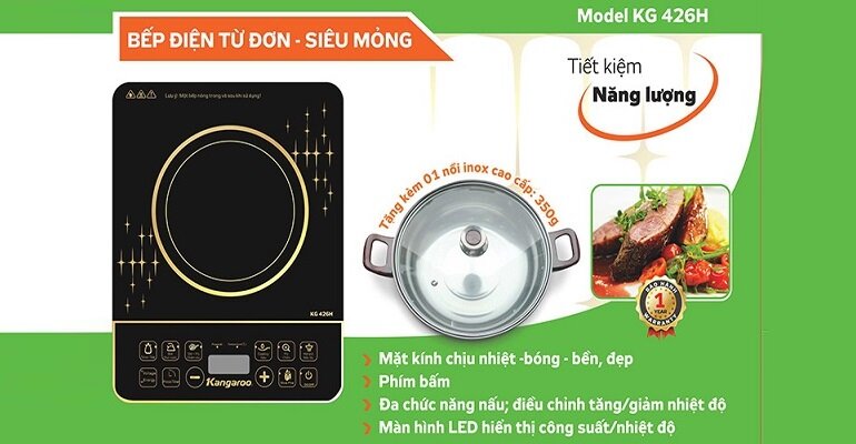 Bếp từ dương 1 vùng nấu Kangaroo KG468I
