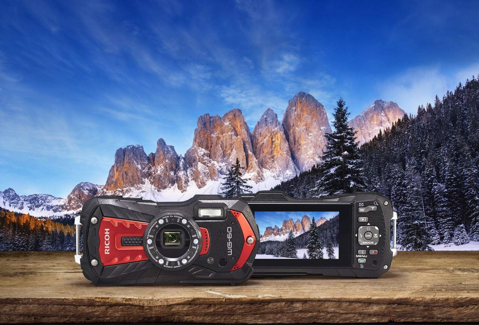 Máy Ảnh Chống Nước Ricoh WG-60 (Đỏ)