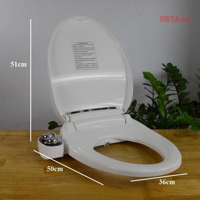 Nắp bồn cầu thông minh Luva Bidet - LB204 (có nóng, lạnh)